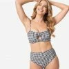 Dreamwave Pin-Up Style Black & White Gingham Swim Bottom Swimwear