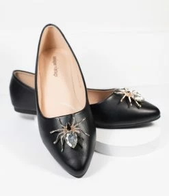 Unique Vintage Brand Unique Vintage Black Spider Evie Flats
