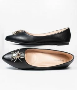 Unique Vintage Brand Unique Vintage Black Spider Evie Flats