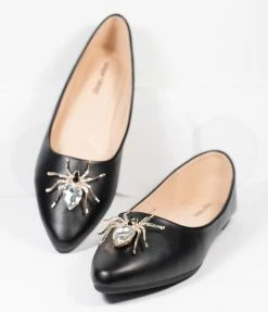 Unique Vintage Brand Unique Vintage Black Spider Evie Flats