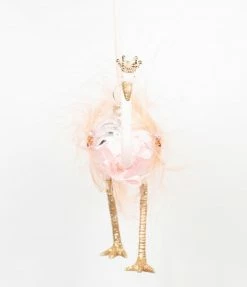 Cody Foster Retro Pink Flamingo Glass Ornament Accessories