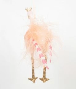 Cody Foster Retro Pink Flamingo Glass Ornament Accessories