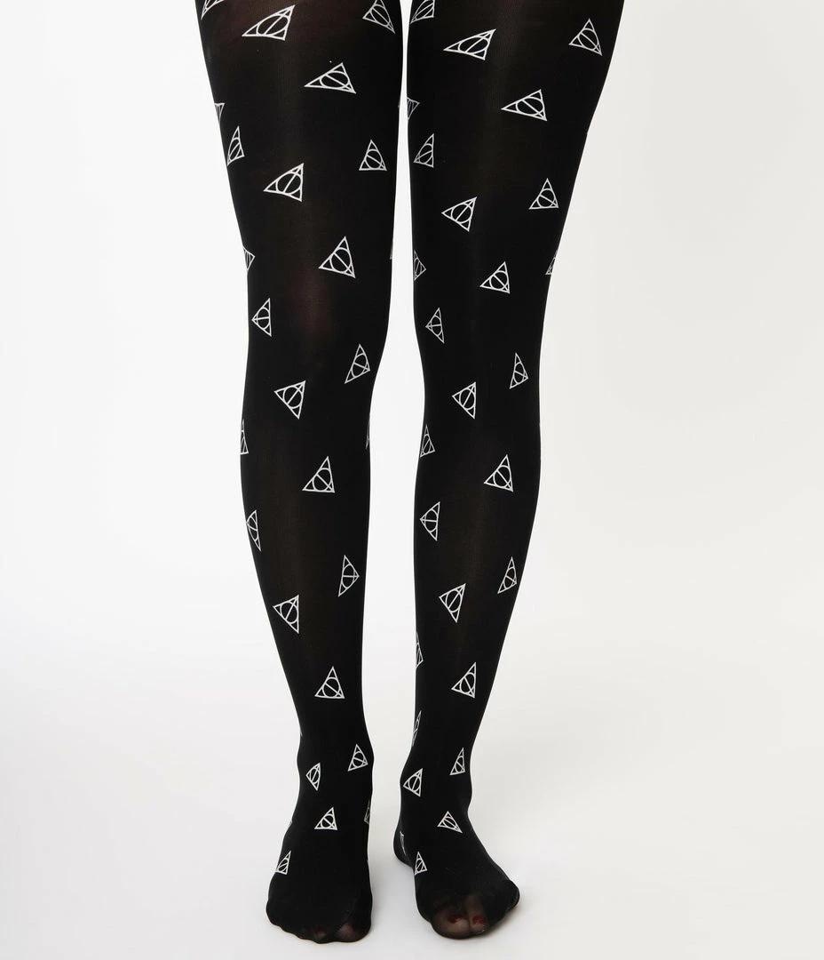 Harry Potter X Unique Vintage Deathly Hallows Tights