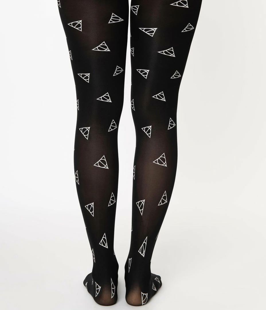 Harry Potter X Unique Vintage Deathly Hallows Tights