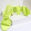 Verona Collection Neon Chunky Heel Strappy Mules 1980s & 1990s