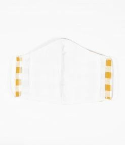 Accessories Magnolia Place Mustard & Yellow Gingham Print Face Mask