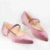 Demfon International (Chelsea Crew) 1950s Chelsea Crew Rose Velvet Prime Mary Jane Flats