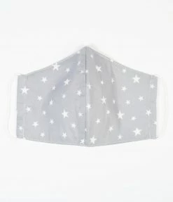 Accessories Magnolia Place Grey & White Stars Print Face Mask