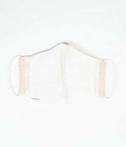 Accessories Magnolia Place Cream Mesh & Red Sequin Hearts Face Mask