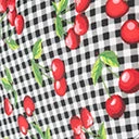 Coral & Jade Apparel, LLC (Bettie Page, Esther Williams, Girl Howdy) Bettie Page Gingham & Cherry Print High Waist Swim Bottom