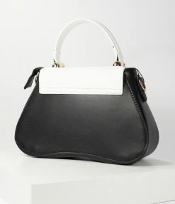 1950s Collectif Black & White Star Sonia Handbag