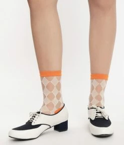 1930s & 1940s Collectif Ivory & Navy Lalie Block Heel