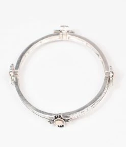 Trend Lab Corp Silver Southwestern Cross Stretch Bangle