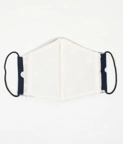 Magnolia Place Navy & White Polka Dot Print Face Mask Accessories