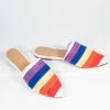 Appleblossom Rainbow Suede Pointed Toe Slip On Flats