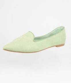 Shoe Click 1970s Mint Suede Loafer Flats