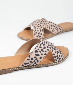 Ccocci Cheetah Print Criss Cross Sandals Shoes