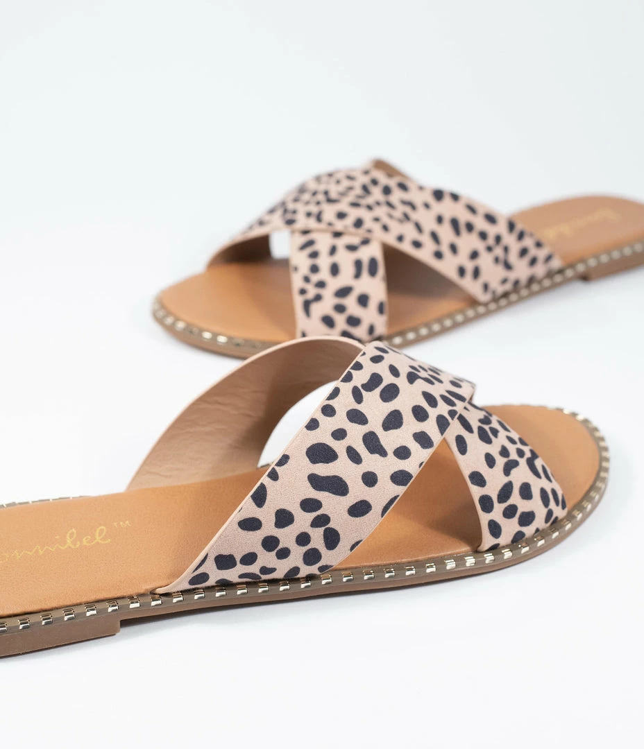 Ccocci Cheetah Print Criss Cross Sandals Shoes
