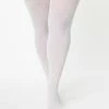 Sky Hosiery (Music Legs) Plus Size White Nylon Opaque Tights 1960s