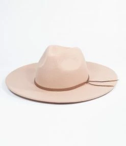 Anarchy Street 1970s Beige Wool Wide Brim Western Hat