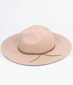 Anarchy Street 1970s Beige Wool Wide Brim Western Hat