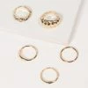 Anarchy Street 1960s Gold Simple Band Ring Set