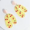 Mavin Design Co 1980s & 1990s Yellow & Cherry Drop Earrings