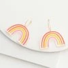 Faire (Sleepy Mountain) 1970s Sunset Rainbow Hoop Earrings