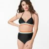 Hangzhou Fuyang Yifeng CO.,LTD Swimwear Pin-Up Black & Rainbow Two Piece Bikini Swimsuit