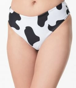 Hangzhou Fuyang Yifeng CO.,LTD Black & White Cow Print Two Piece Swimsuit Swimwear