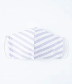Magnolia Place Lilac & White Stripe Print Face Mask Accessories