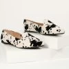 Shoe Religion Cow Print Suede Loafer Flats