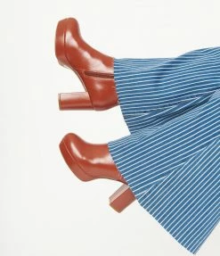 Demfon International (Chelsea Crew) Chelsea Crew Rust Disco Booties 1960s