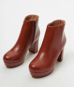 Demfon International (Chelsea Crew) Chelsea Crew Rust Disco Booties 1960s