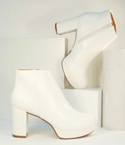 Demfon International (Chelsea Crew) 1960s Chelsea Crew White Disco Booties
