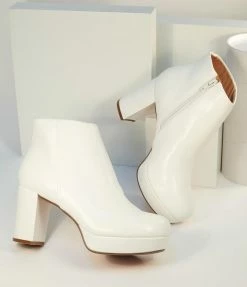 Demfon International (Chelsea Crew) 1960s Chelsea Crew White Disco Booties