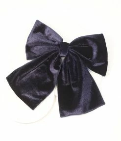 Accessories Collectif Navy Velvet Bow Lisette Hair Clip