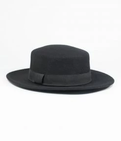 Unique Vintage Black Wool Bolero Hat