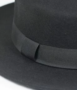 Unique Vintage Black Wool Bolero Hat