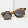 Lucent Product Inc. Vintage Style Brown Smoke Square Sunglasses 1950s