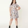 Dresses Cakeworthy Plus Size Beetlejuice Character Print Fit & Flare Dress