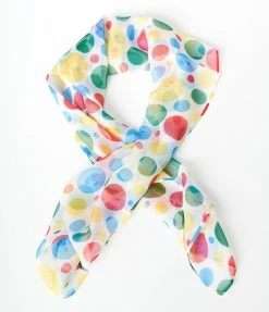 1960s Hasbro Gaming X Unique Vintage Twister Polka Dot Print Hair Scarf