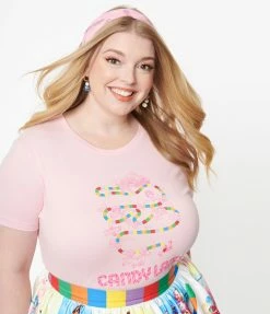 1950s Hasbro Gaming X Unique Vintage Pink Candyland Print Hair Scarf