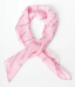 1950s Hasbro Gaming X Unique Vintage Pink Candyland Print Hair Scarf