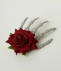 Alibaba (Yiwu Hecheng Import&Export Co, Ltd) Accessories Rose Skeleton Hand Hair Clip