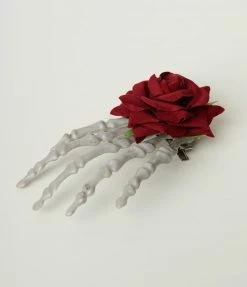 Alibaba (Yiwu Hecheng Import&Export Co, Ltd) Accessories Rose Skeleton Hand Hair Clip