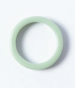 FAME Accessories Grey & Green Resin Rhinestone Three Ring Set