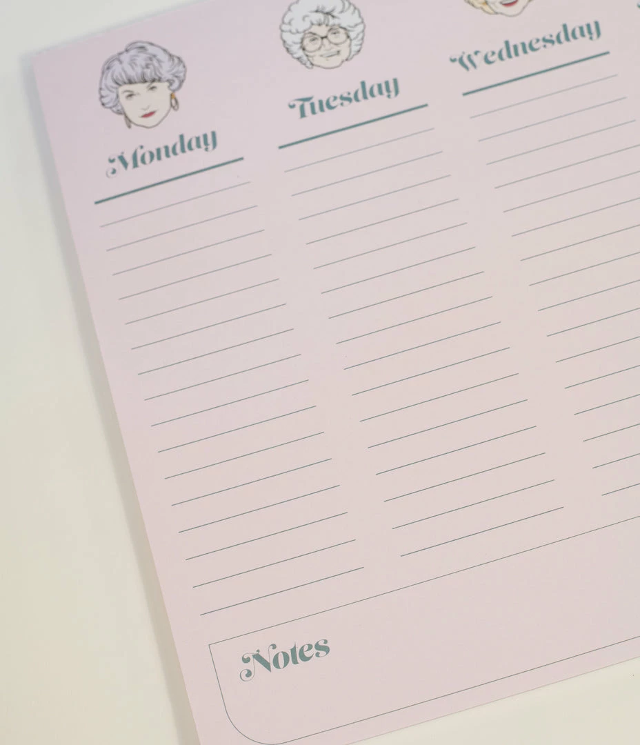 Cakeworthy Golden Girls Weekly Desk Planner Gifts & Home