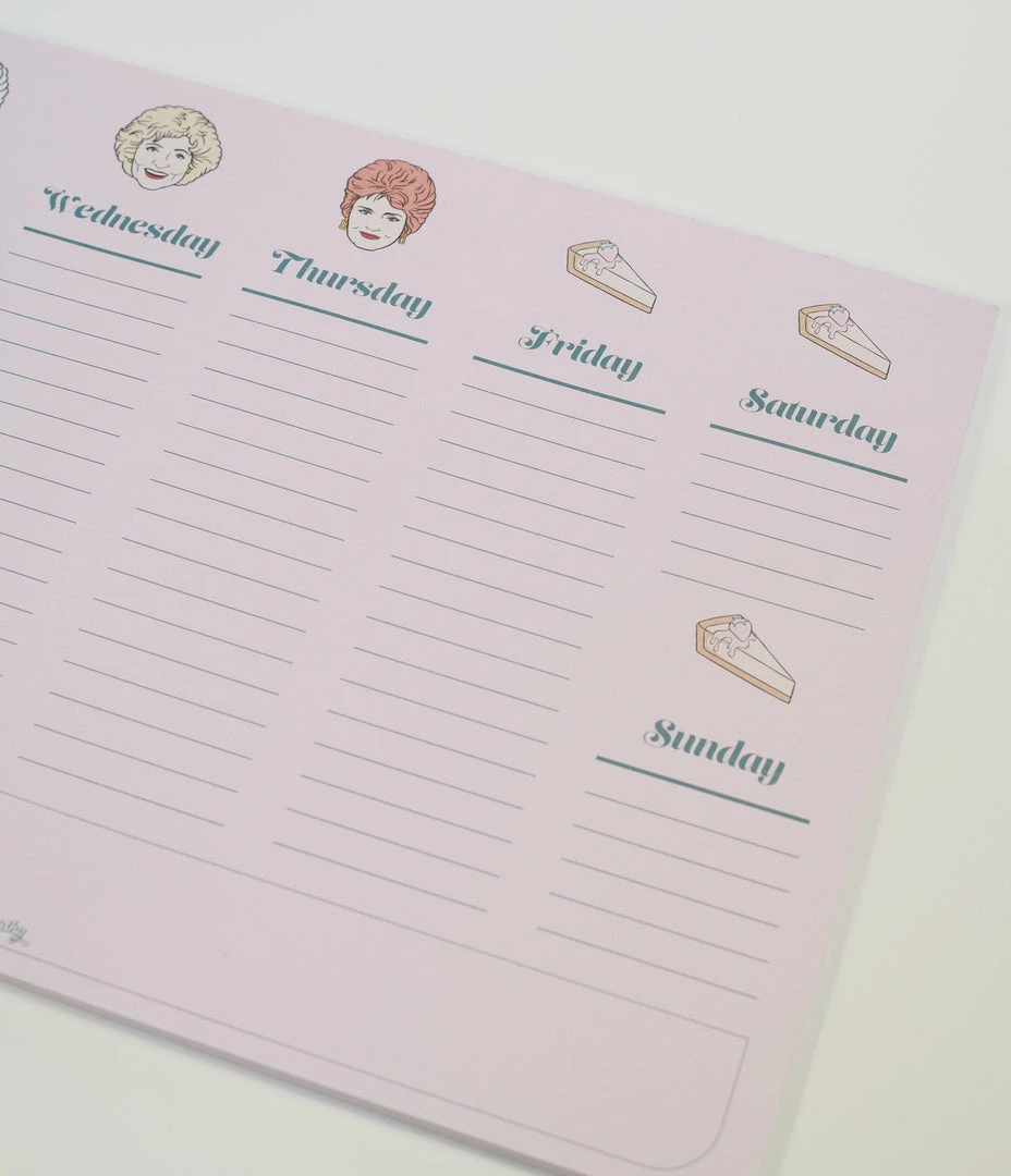 Cakeworthy Golden Girls Weekly Desk Planner Gifts & Home