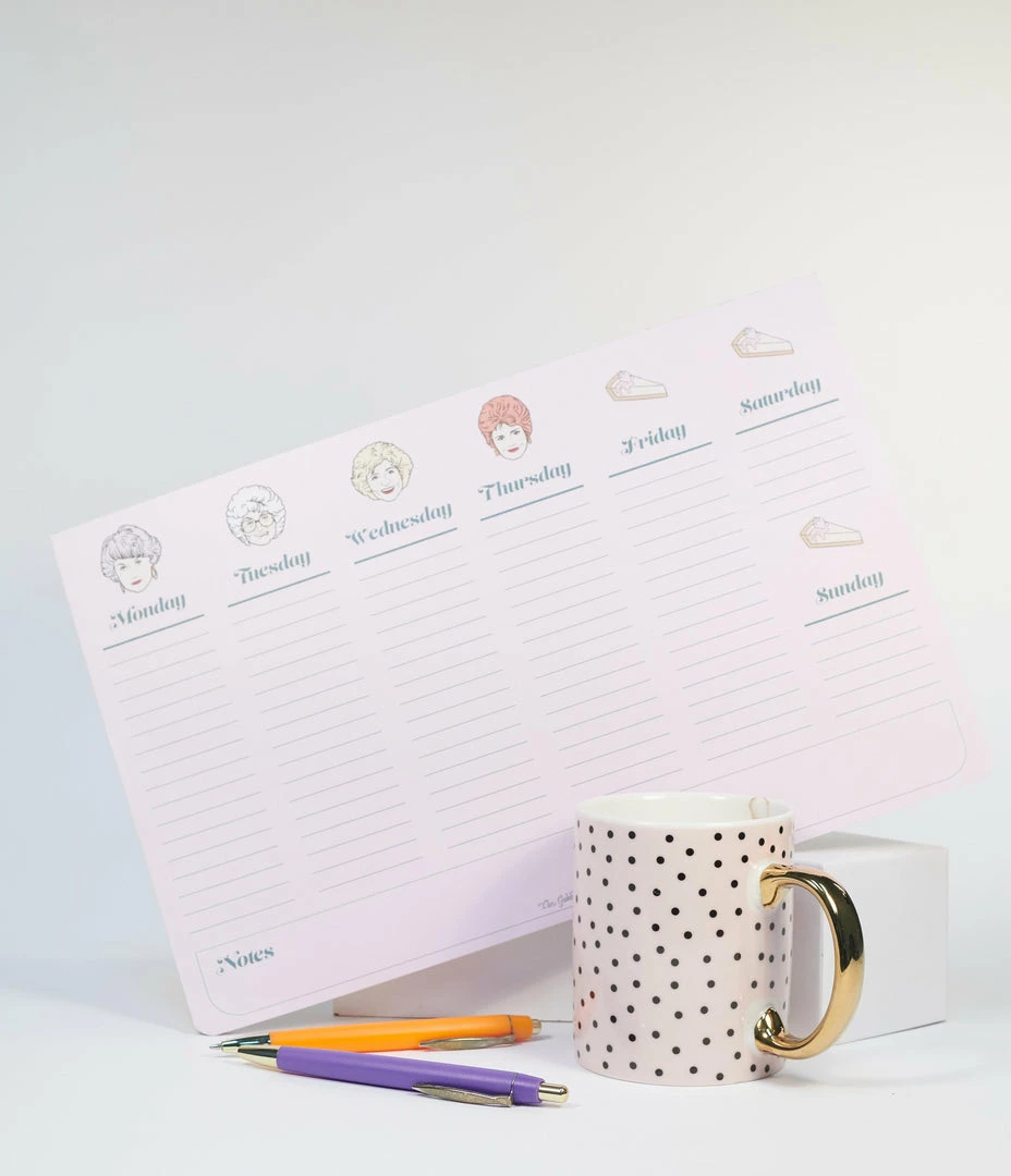 Cakeworthy Golden Girls Weekly Desk Planner Gifts & Home